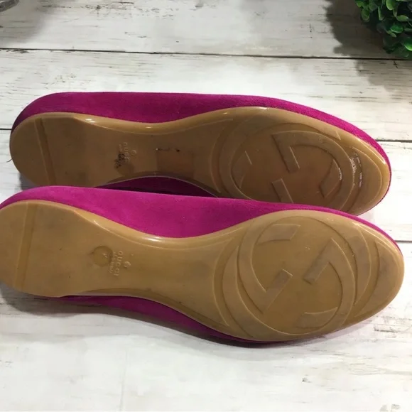 Gucci Suede Pretty Pink Flats size 39 - Picture 4 of 6